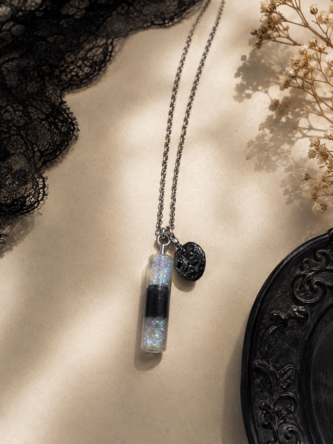 Forever Held Crystal Vial Pendant