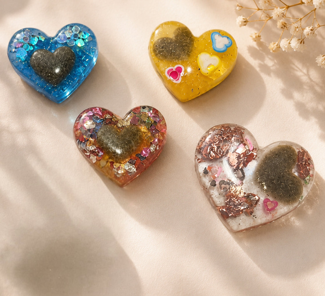 Custom Cremation Memorial Heart Magnets